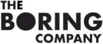 The Boring Company logo in black text, featuring "TH BORING" and "COMPANY" stacked.